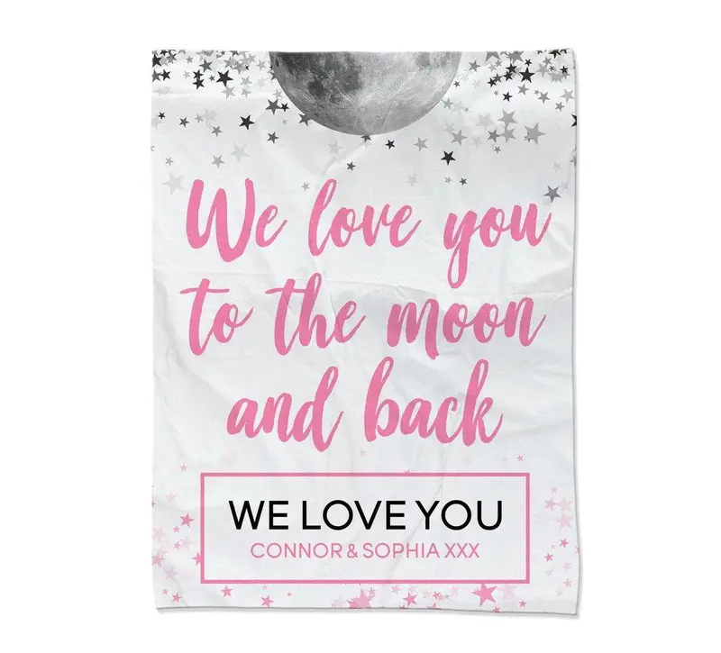 Medium Moon & Back Throw Blanket 1