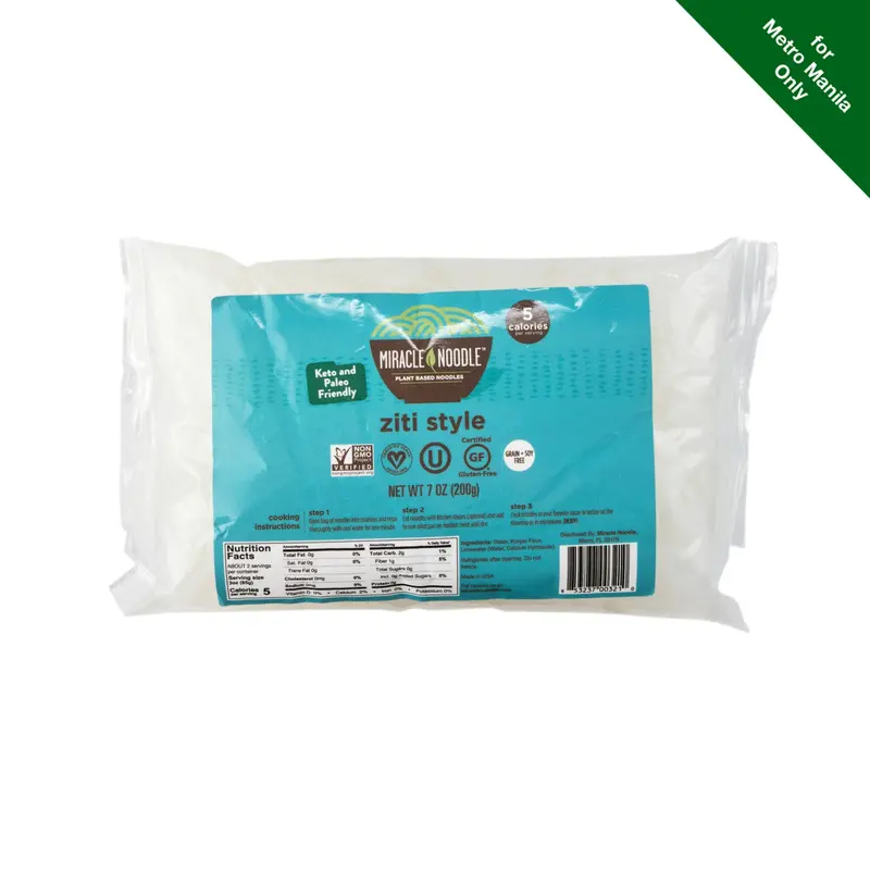 Miracle Noodle Ziti-Style Shirataki Pasta – Low-Carb, 200G 1