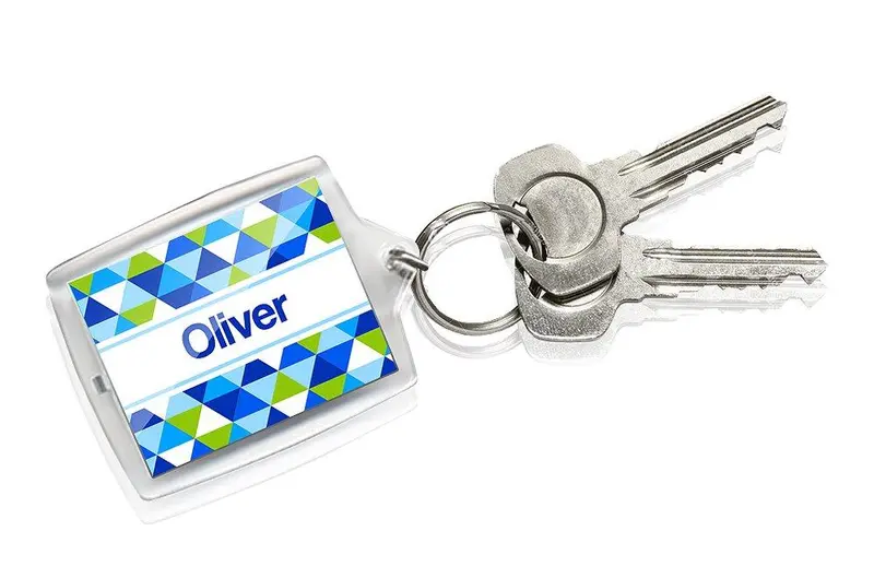 Modern Geometric Keychain – Metal Alloy Everyday Accessory 1