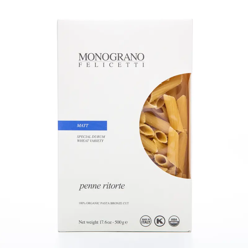 Monograno Felicetti Bronze-Cut Penne Rigate Pasta, 500G 1
