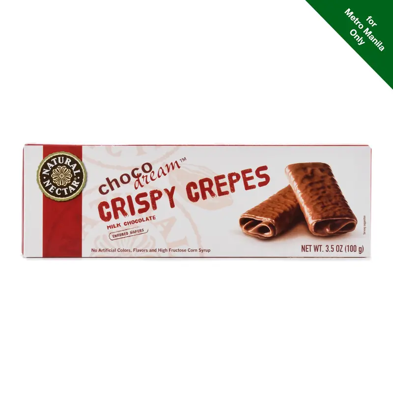 Natural Nectar Choco Dream Crispy Crepes – Milk Chocolate-Coated, 100G 1