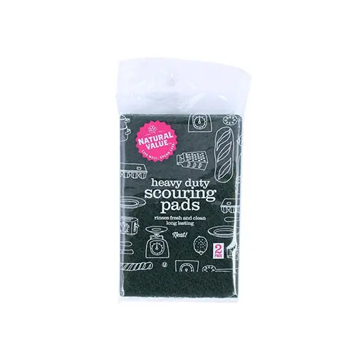 Natural Value Non-Scratch Scouring Pads – Eco-Friendly (2-Pack) 1