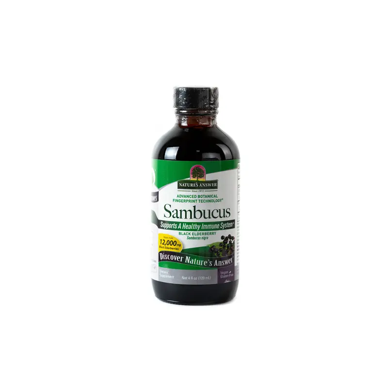 Nature'S Answer Black Elderberry Juice Concentrate – 120 Ml Organic Liquid 1
