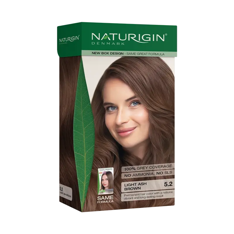 Naturigin Light Ash Brown Permanent Hair Color – Shade 5.2, Ammonia-Free 1