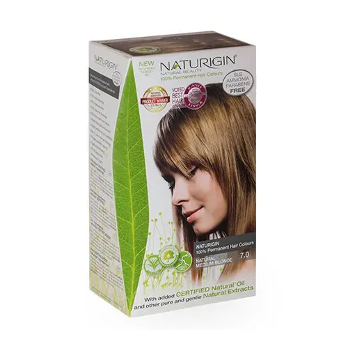Naturigin Natural Hair Color – Medium Blonde (7.0), 110G Organic Kit 1
