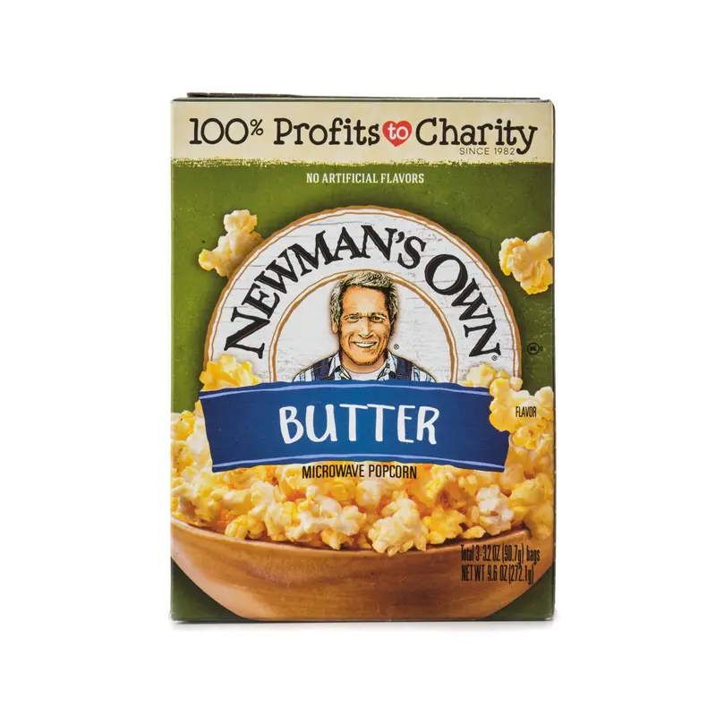Newman'S Own Butter Microwave Popcorn – Whole Grain, 3-Pack (272.1G Total) 1