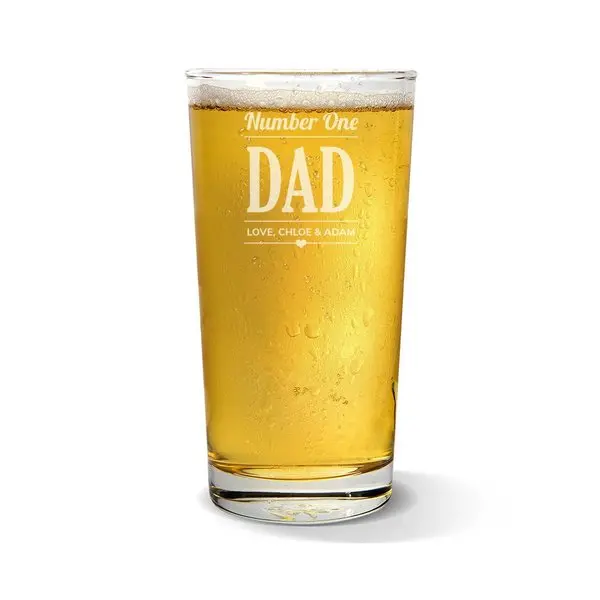 Number 1 Dad Pint-Sized Drinking Glass 1
