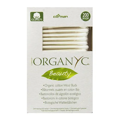 Organyc Organic Cotton Swabs – Biodegradable Stems, 200Ct 1