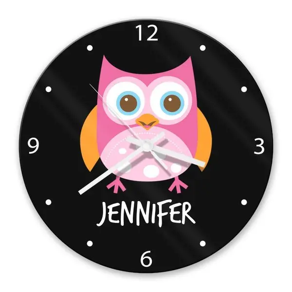 Owl-Motif Glass Wall Clock – Wise & Stylish Nature-Inspired Timepiece 1