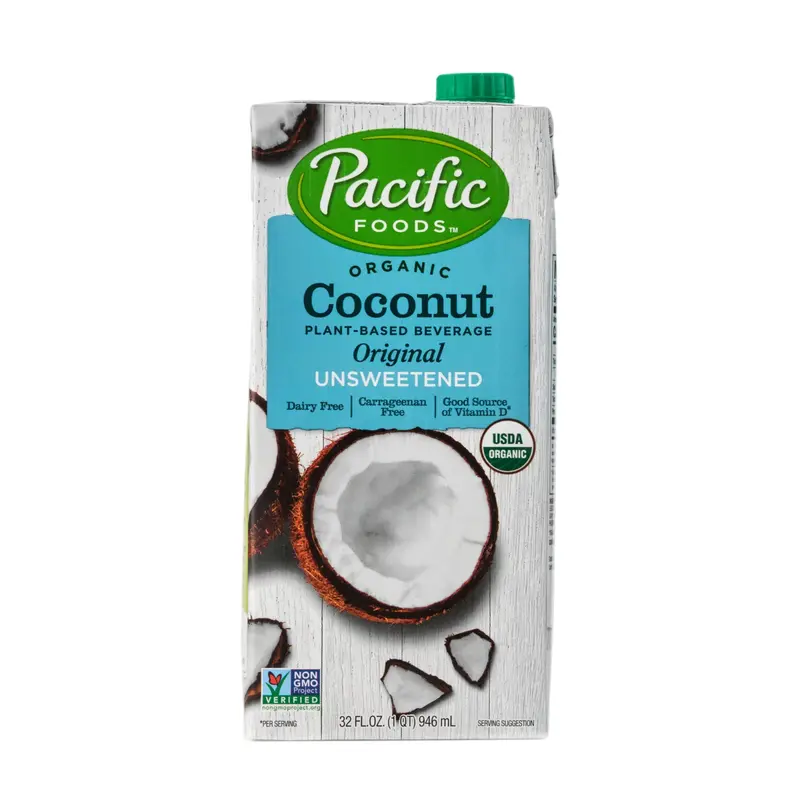 Pacific Foods Organic Unsweetened Coconut Milk Beverage, 946Ml Carton 1