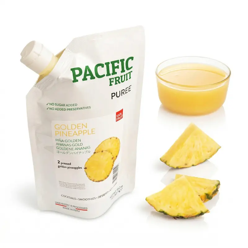 Pacific Fruit Golden Pineapple Puree – Shelf-Stable, Unsweetened, 1 Kg 1