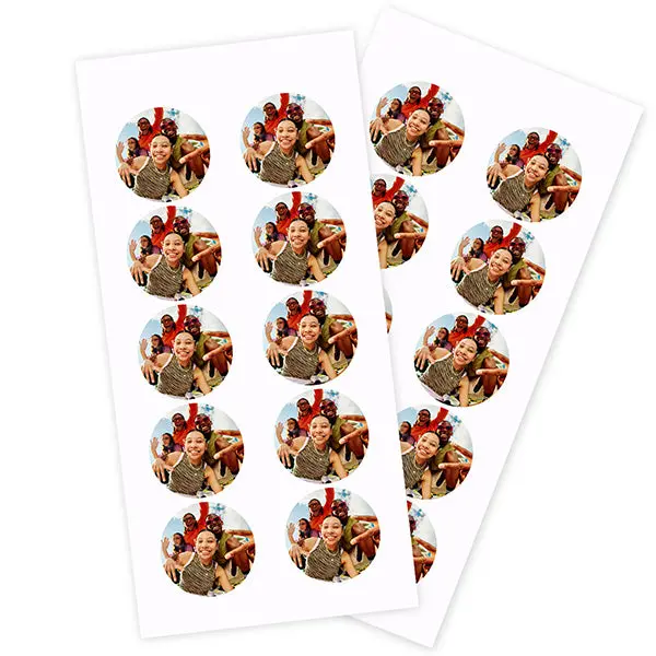 Pack Of 28 Round Photo Stickers 1