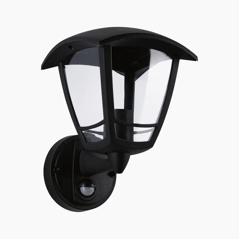 Paulmann Classic 12W Black Outdoor Led Wall Light With Motion Sensor 1