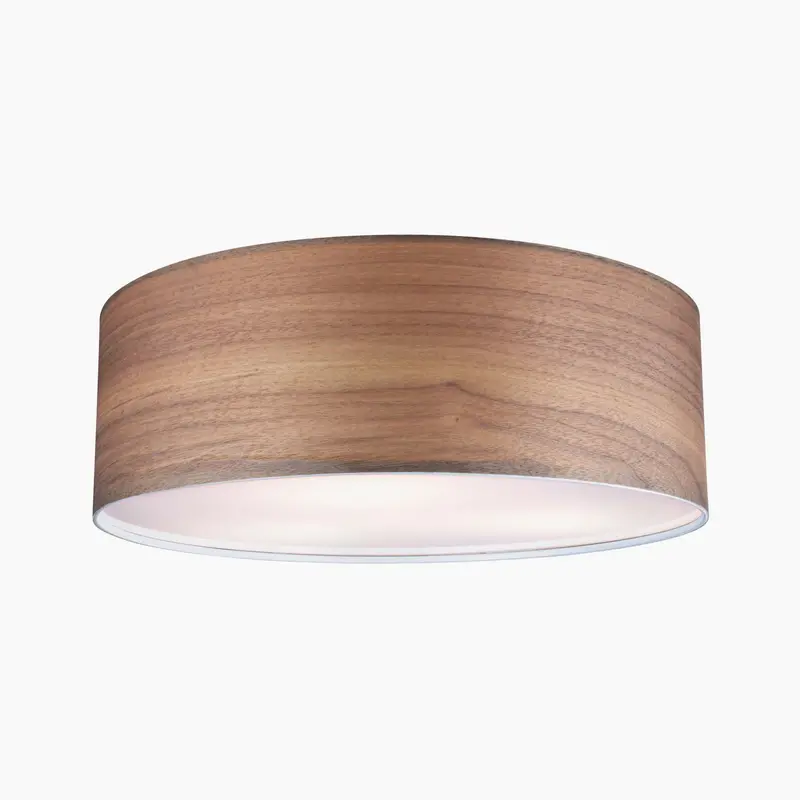 Paulmann Liska 60W Dimmable Ceiling Lamp – Dark Wood Frame With Matte Chrome Trim 1