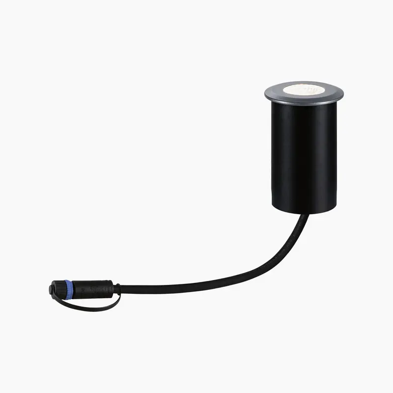 Paulmann Plug & Shine Outdoor Grey Recessed Floor Spotlight – 7W Led, 7.6Cm Diameter 1