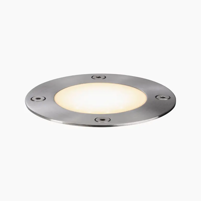 Paulmann Plug & Shine Outdoor Stainless Steel Round Recessed Floor Spotlight – 3.8W Led 1