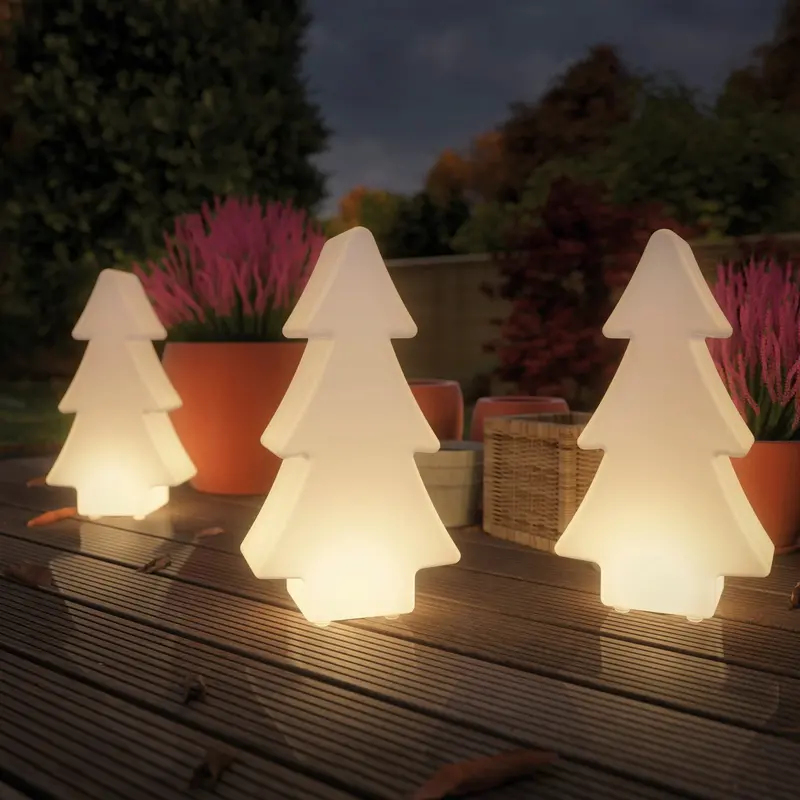 Paulmann Plug & Shine Outdoor White Christmas Tree Floor Lamp – 2.8W Led, Ground Spike Included 1