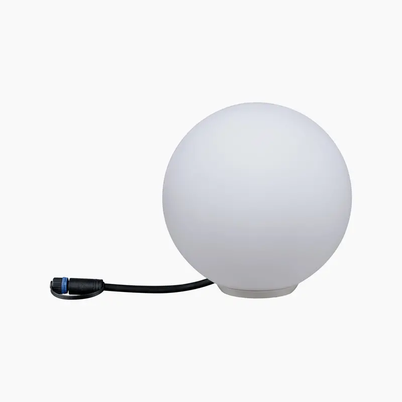 Paulmann Plug & Shine Outdoor White Globe Floor Lamp – 20Cm, 2.8W Led, Ground Spike Included 1
