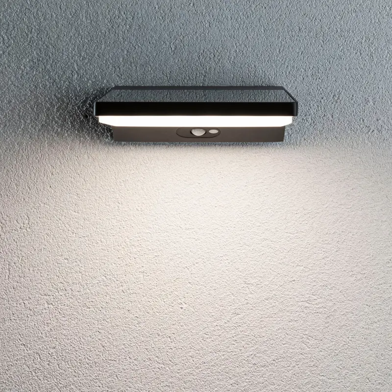 Paulmann Ronas 5W Solar-Powered Motion-Sensing Wall Light – Dark Grey Design 1