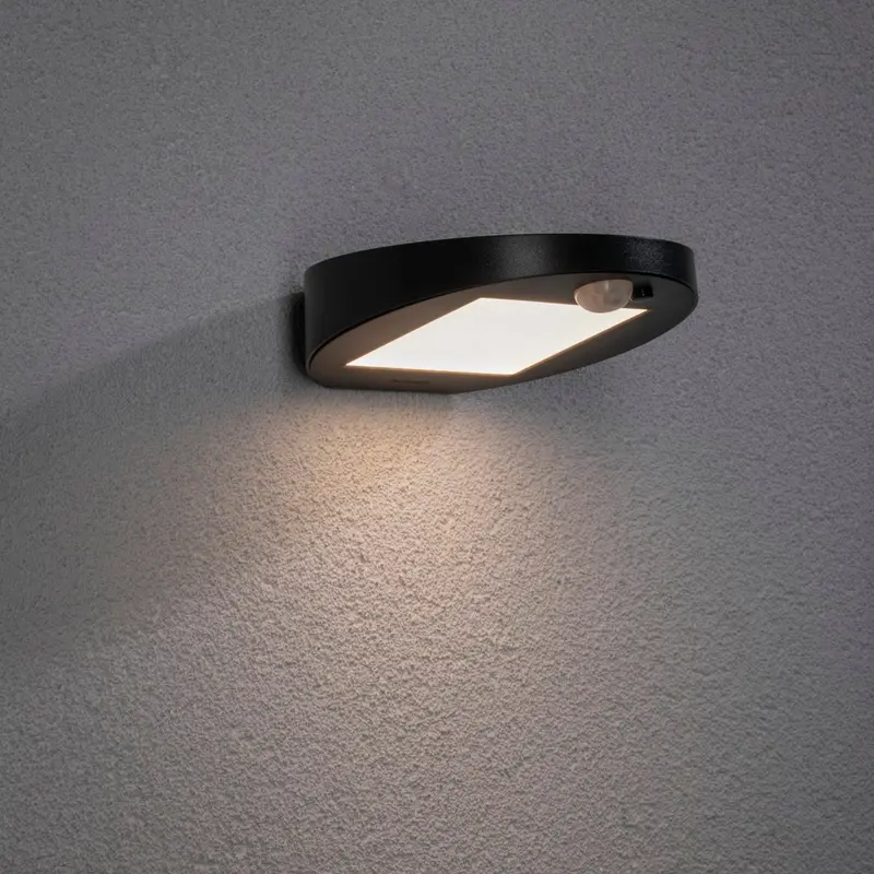 Paulmann Ryse 1.2W Solar-Powered Outdoor Wall Light With Motion Sensor – Anthracite Finish 1