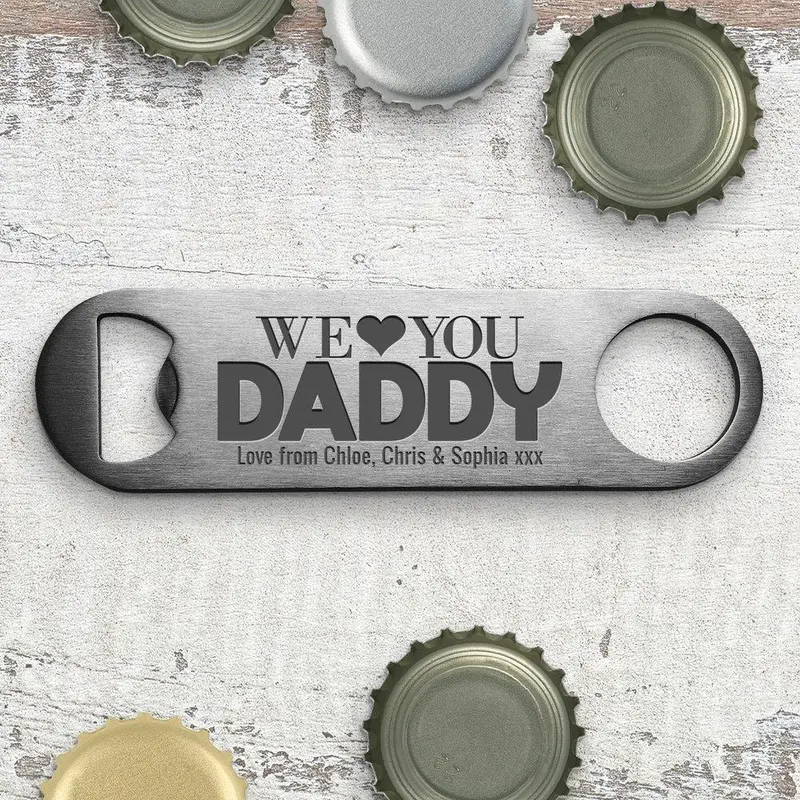 Personalized ‘Love You Daddy’ Engraved Bottle Opener 1
