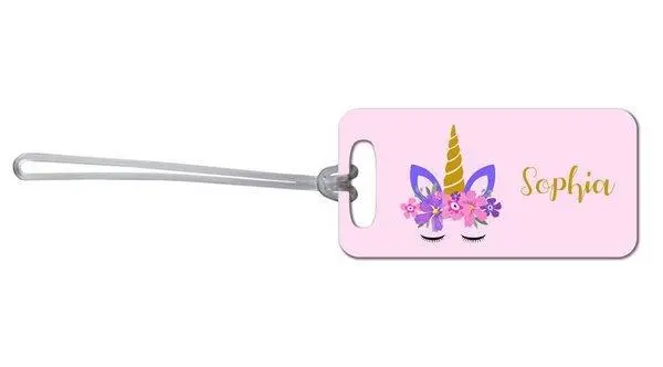 Personalized Unicorn Bag Tag – Luggage Identifier With Strap 1