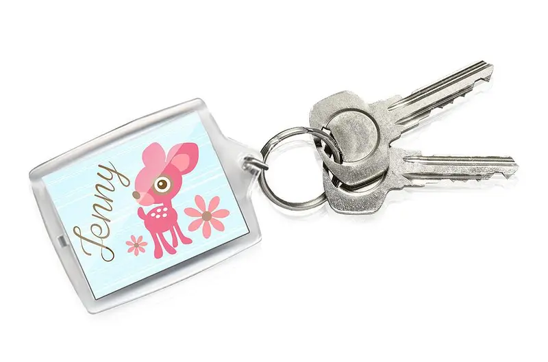Pink Deer-Shaped Keychain Accessory 1