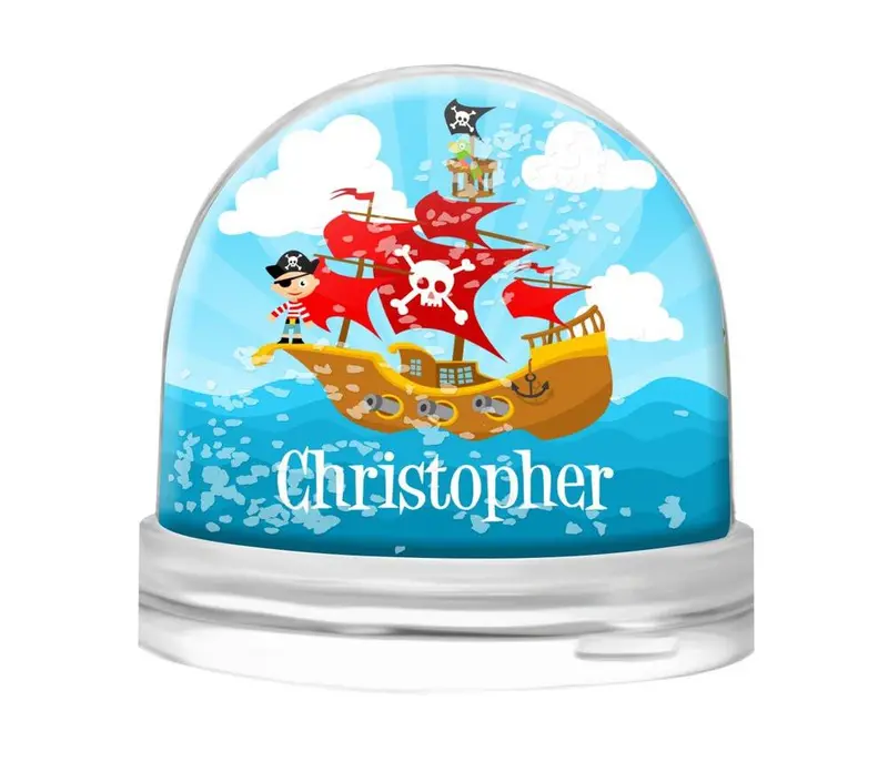 Pirate-Themed Animated Snow Globe 1