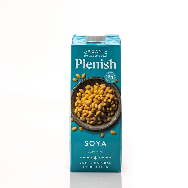 Plenish Organic Unsweetened Soy Milk – Calcium-Fortified, 1L 1