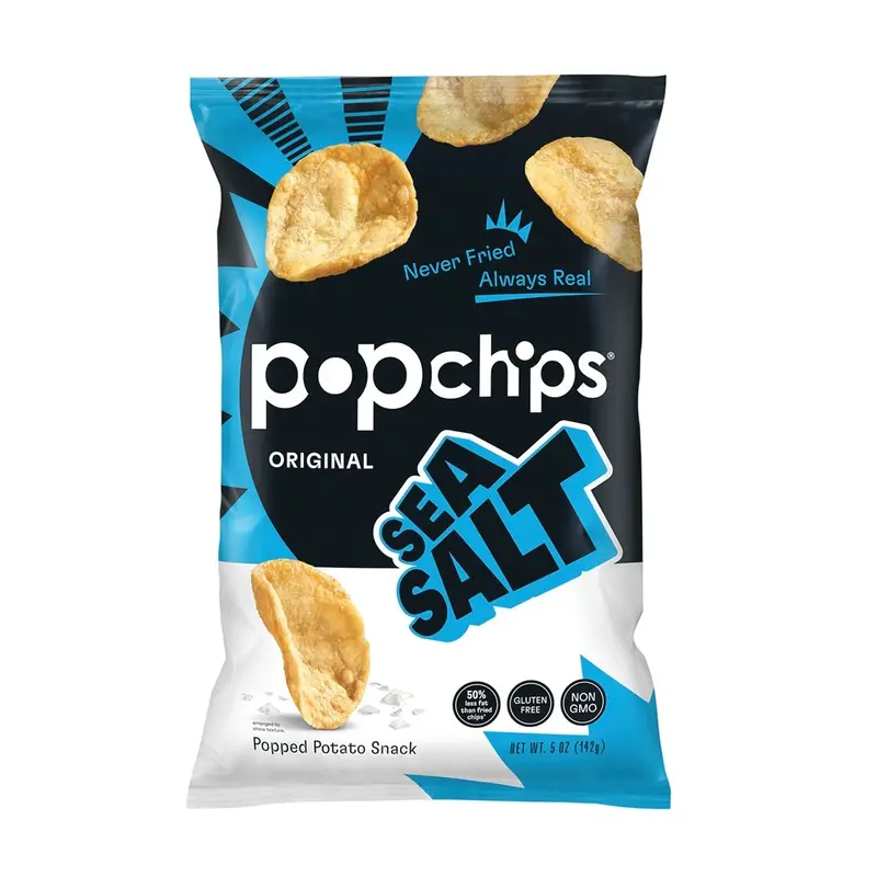 Popchips Sea Salt Potato Crisps – 142G Light & Crunchy Snack 1