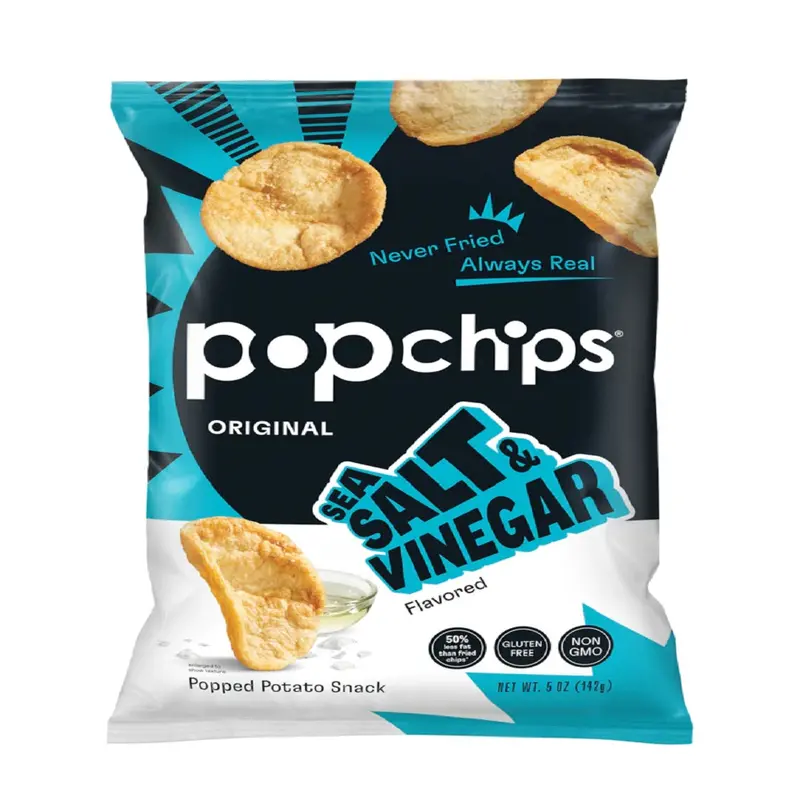 Popchips Sea Salt & Vinegar Flavored Potato Chips (142 G) 1
