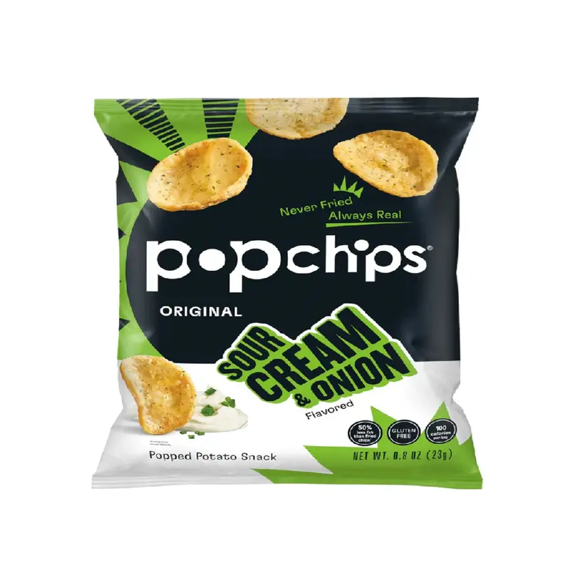 Popchips Sour Cream & Onion Snack Crisps — Lightly Seasoned, 23G Bag 1
