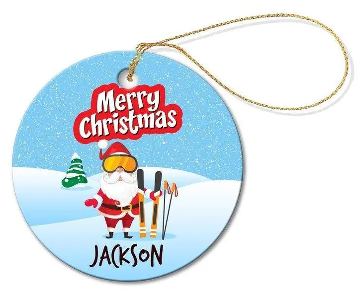 Porcelain Skiing Ornament With Round Shape 1