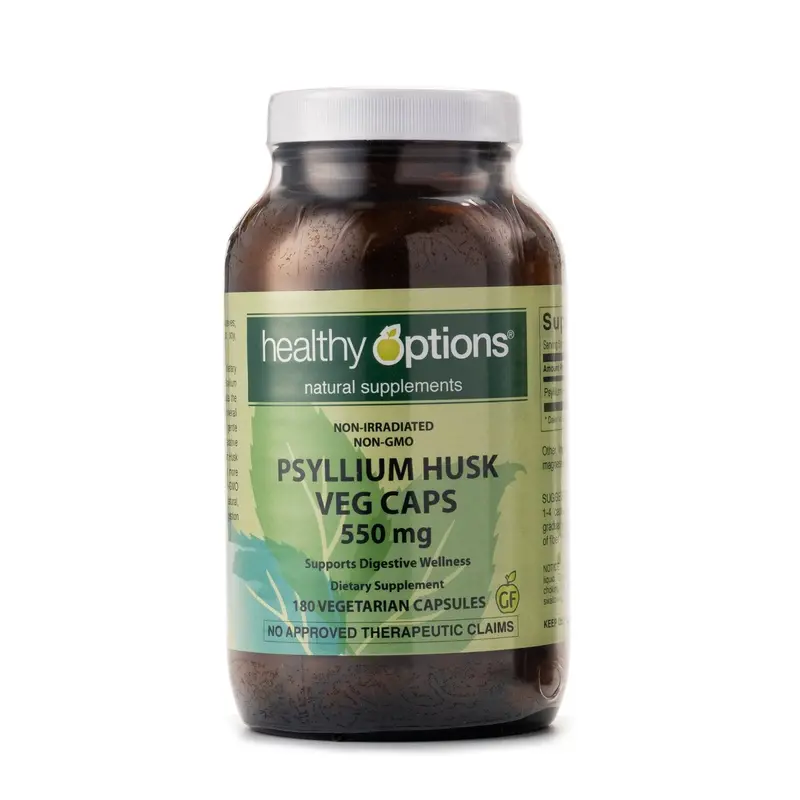 Psyllium Husk Capsules – 550Mg Fiber Support, 180 Count 1