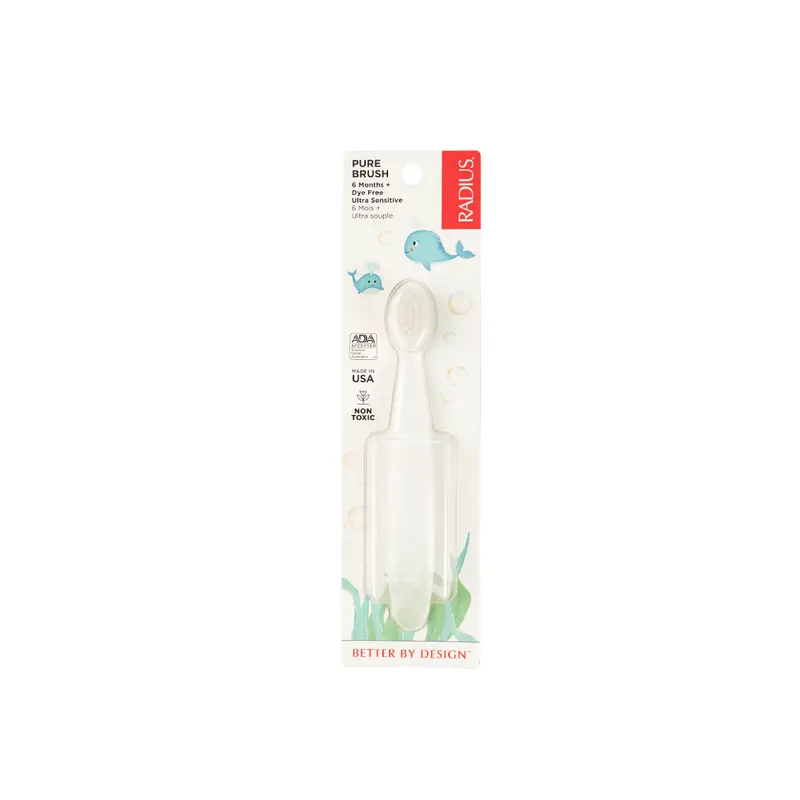 Radius Pure Toothbrush – Ultra Soft Bristles For Sensitive Gums, Ages 6+ Months 1