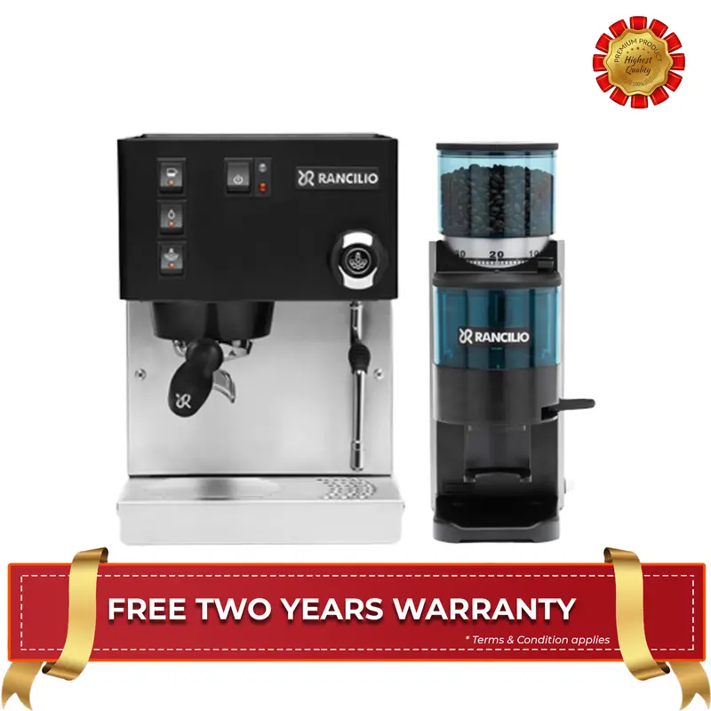 Rancilio Silvia V6 + Rocky Doser Espresso Bundle – Classic Home Barista Setup 1