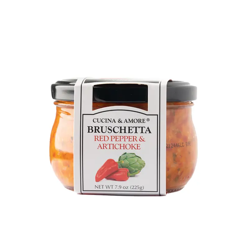 Red Pepper & Artichoke Bruschetta – 225G Smoky, Tangy Appetizer Mix 1