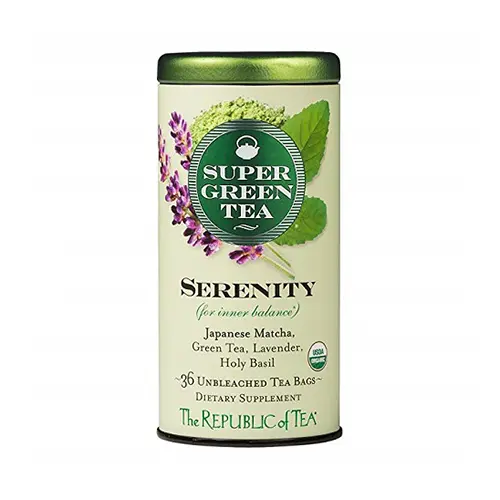 Republic Of Tea Organic Super Green Serenity Tea – 36 Biodegradable Bags 1