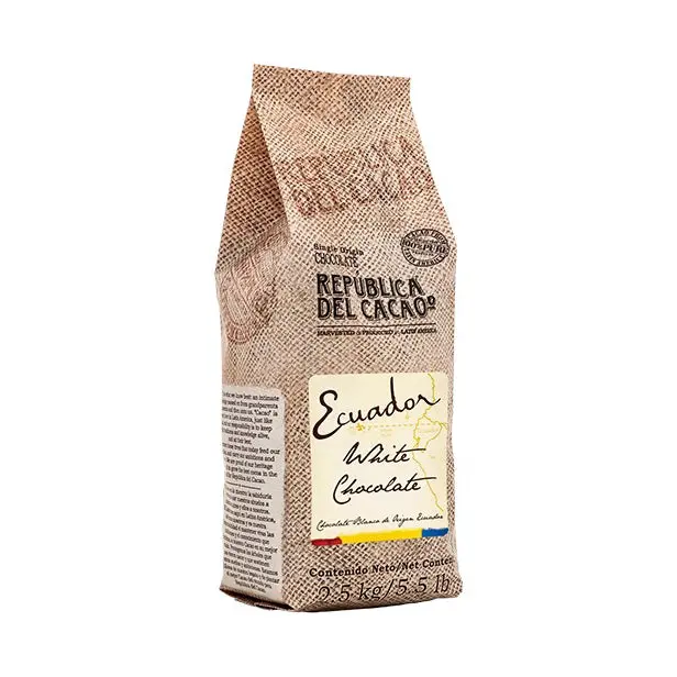 Republica Del Cacao Ecuador 31% White Chocolate Couverture – Pure Cocoa Butter, Delicate & Buttery 1