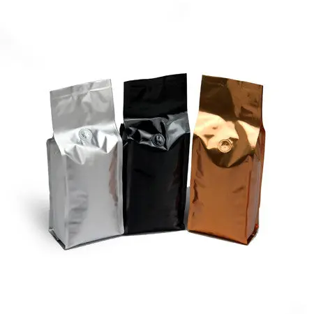 Resealable Valved Foil Coffee Packaging Bags 1
