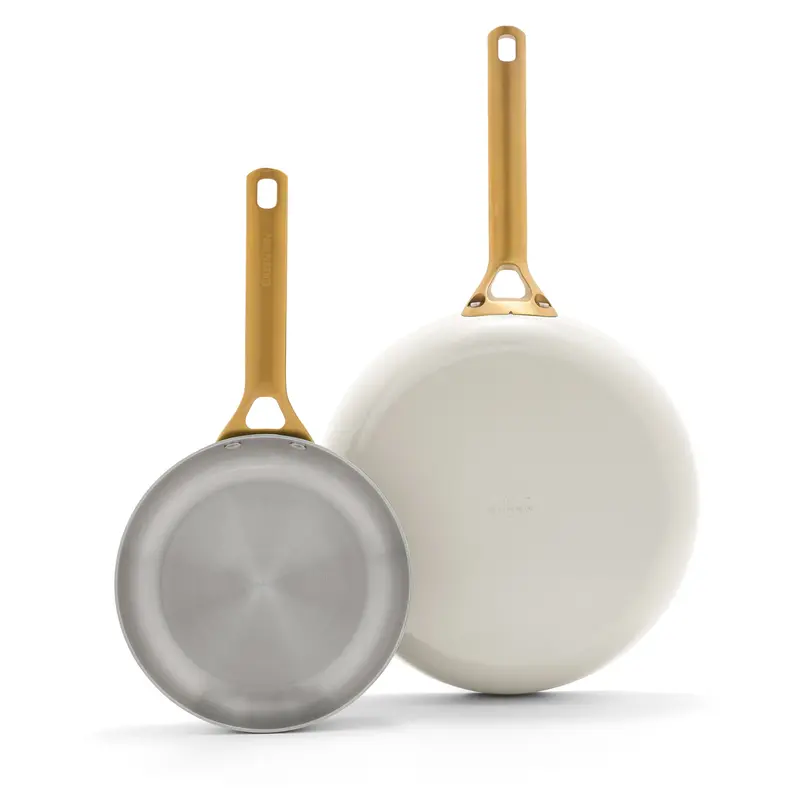 Reserve Pro 10-Inch And 12-Inch Stainless Steel Fry Pan Set In Cream 1
