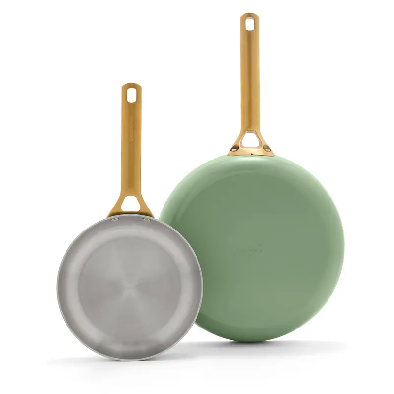 Reserve Pro 10-Inch And 12-Inch Stainless Steel Fry Pan Set In Sage 1