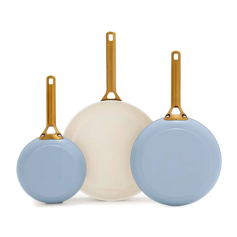 Reserve Pro Ceramic Nonstick Fry Pan Set (8", 10", 12") – Glacier Tone 1