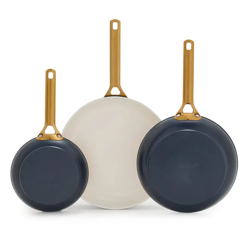 Reserve Pro Ceramic Nonstick Fry Pan Set (8", 10", 12") In Twilight Gray 1