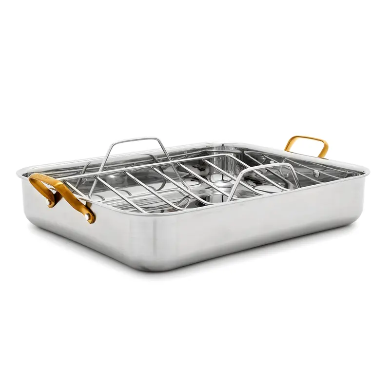 Reserve Stainless Steel Roasting Pan – 13" X 16" With Integrated Rack 1