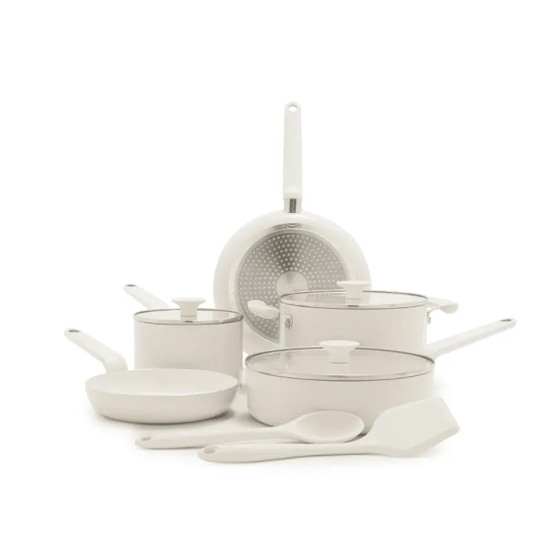 Rio Advanced 10-Piece Cookware Set – Cream White Finish 1
