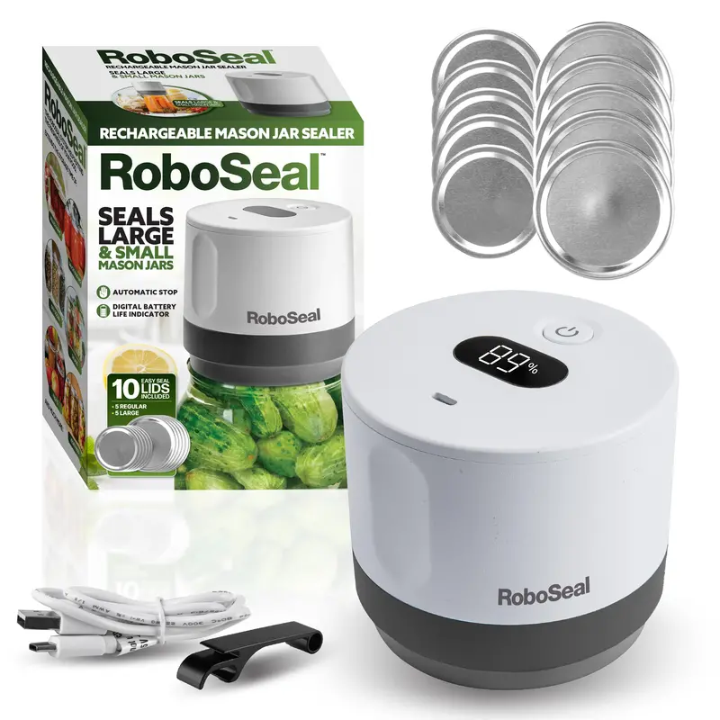 Roboseal Electric Mason Jar Sealer – One-Touch Vacuum Sealing For Jars 1