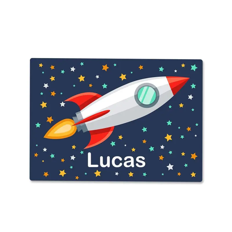 Rocket-Themed Reusable Placemats For Kids 1