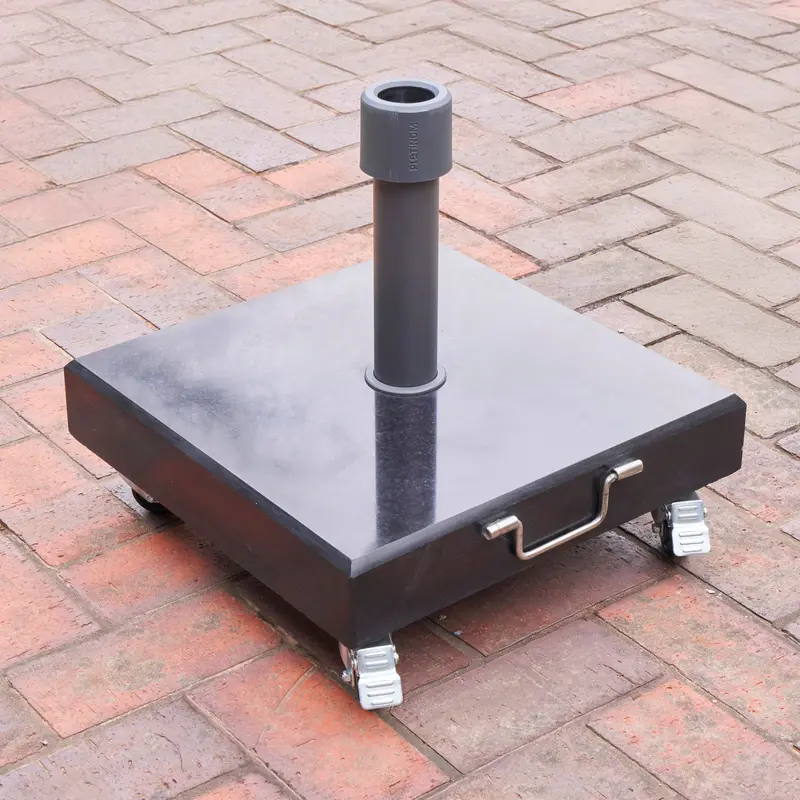 Rome Polished Black Granite 40Kg Fixed Parasol Stand – Pacific Lifestyle 1