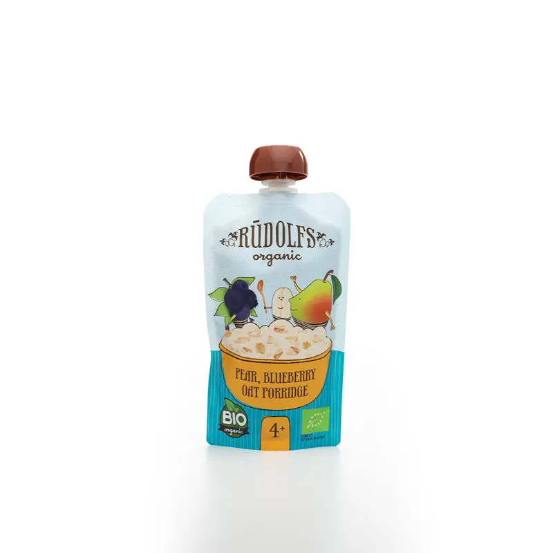 Rudolfs Organic Pear & Blueberry Oat Porridge (110G) – Ready-To-Eat Breakfast 1